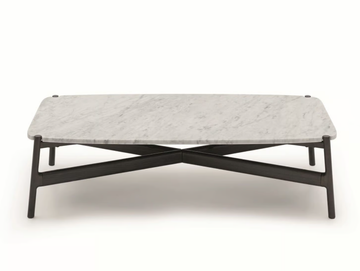 OSCAR - Low rectangular Carrara marble coffee table by Costantini Pietro - view 2